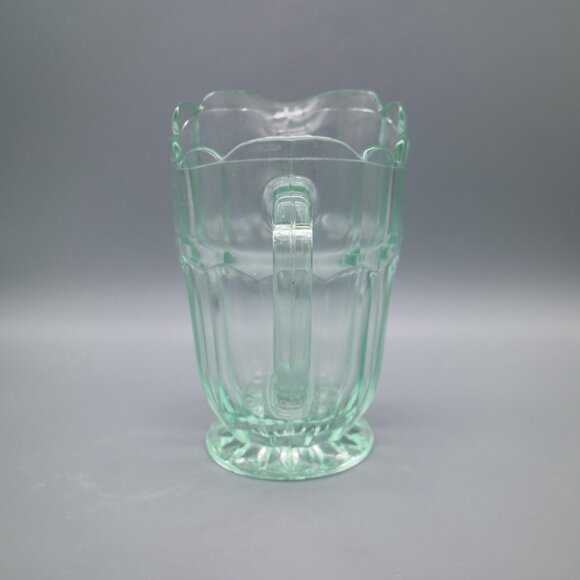 Antique Pale Turquoise EAPG Glass Full-Sized Water Pitcher Beveled Panels - Picture 4 of 6